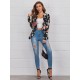 Shawl Collar Hanky Hem Floral Blazer Shawl Collar Hanky Hem Floral Blazer